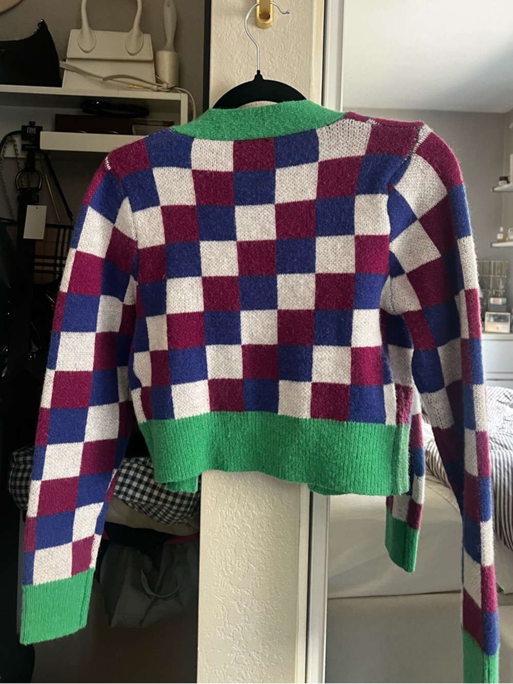 Multi Checked Cardigan - Picture 3 of 4